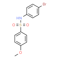 ChemSpider 2D Image | N-(4-Bromophenyl)-4-methoxybenzenesulfonamide | C13H12BrNO3S