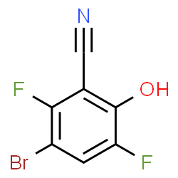 ChemSpider 2D Image | 3-Bromo-2,5-difluoro-6-hydroxybenzonitrile | C7H2BrF2NO