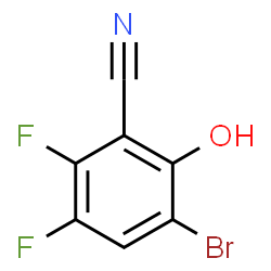 ChemSpider 2D Image | 3-Bromo-5,6-difluoro-2-hydroxybenzonitrile | C7H2BrF2NO