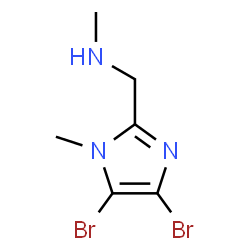 ChemSpider 2D Image | 1-(4,5-Dibromo-1-methyl-1H-imidazol-2-yl)-N-methylmethanamine | C6H9Br2N3