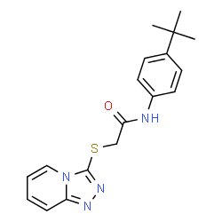 ChemSpider 2D Image | N-(4-tert-Butylphenyl)-2-([1,2,4]triazolo[4,3-a]pyridin-3-ylsulfanyl)acetamide | C18H20N4OS