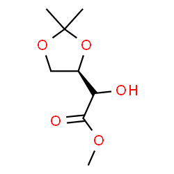 ChemSpider 2D Image | Methyl (2S)-[(4R)-2,2-dimethyl-1,3-dioxolan-4-yl](hydroxy)acetate | C8H14O5