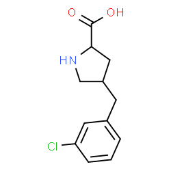 ChemSpider 2D Image | 4-(3-Chlorobenzyl)proline | C12H14ClNO2