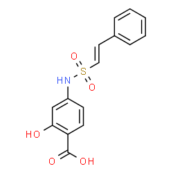 ChemSpider 2D Image | 2-Hydroxy-4-({[(E)-2-phenylvinyl]sulfonyl}amino)benzoic acid | C15H13NO5S