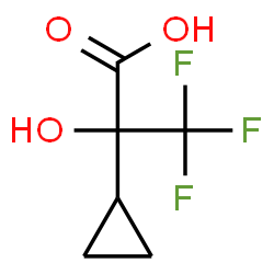 ChemSpider 2D Image | 2-Cyclopropyl-3,3,3-trifluoro-2-hydroxypropanoic acid | C6H7F3O3
