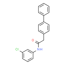 ChemSpider 2D Image | 2-(4-Biphenylyl)-N-(3-chlorophenyl)acetamide | C20H16ClNO