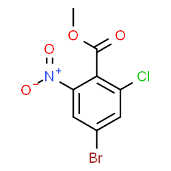 ChemSpider 2D Image | Methyl 4-bromo-2-chloro-6-nitrobenzoate | C8H5BrClNO4