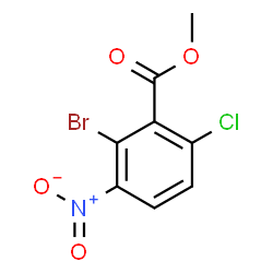 ChemSpider 2D Image | Methyl 2-bromo-6-chloro-3-nitrobenzoate | C8H5BrClNO4