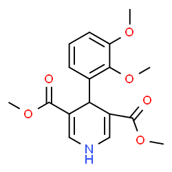 ChemSpider 2D Image | Dimethyl 4-(2,3-dimethoxyphenyl)-1,4-dihydro-3,5-pyridinedicarboxylate | C17H19NO6