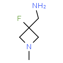 ChemSpider 2D Image | 1-(3-Fluoro-1-methyl-3-azetidinyl)methanamine | C5H11FN2