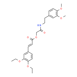 ChemSpider 2D Image | 2-{[2-(3,4-Dimethoxyphenyl)ethyl]amino}-2-oxoethyl (2E)-3-(3,4-diethoxyphenyl)acrylate | C25H31NO7