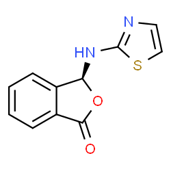 ChemSpider 2D Image | (3S)-3-(1,3-Thiazol-2-ylamino)-2-benzofuran-1(3H)-one | C11H8N2O2S