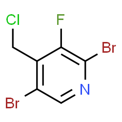ChemSpider 2D Image | 2,5-Dibromo-4-(chloromethyl)-3-fluoropyridine | C6H3Br2ClFN