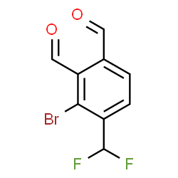 ChemSpider 2D Image | 3-Bromo-4-(difluoromethyl)phthalaldehyde | C9H5BrF2O2