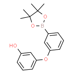 ChemSpider 2D Image | 3-[3-(4,4,5,5-Tetramethyl-1,3,2-dioxaborolan-2-yl)phenoxy]phenol | C18H21BO4