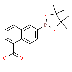 ChemSpider 2D Image | Methyl 6-(4,4,5,5-tetramethyl-1,3,2-dioxaborolan-2-yl)-1-naphthoate | C18H21BO4