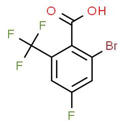 ChemSpider 2D Image | 2-Bromo-4-fluoro-6-(trifluoromethyl)benzoic acid | C8H3BrF4O2