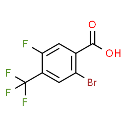 ChemSpider 2D Image | 2-Bromo-5-fluoro-4-(trifluoromethyl)benzoic acid | C8H3BrF4O2