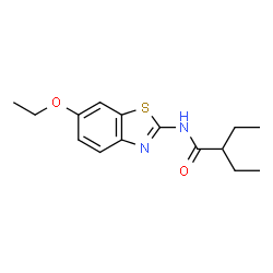 ChemSpider 2D Image | N-(6-Ethoxy-1,3-benzothiazol-2-yl)-2-ethylbutanamide | C15H20N2O2S