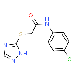 ChemSpider 2D Image | N-(4-Chlorophenyl)-2-(1H-1,2,4-triazol-3-ylsulfanyl)acetamide | C10H9ClN4OS