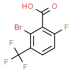 ChemSpider 2D Image | 2-Bromo-6-fluoro-3-(trifluoromethyl)benzoic acid | C8H3BrF4O2