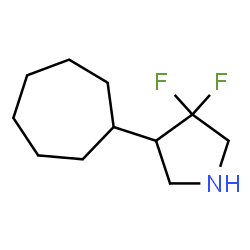 ChemSpider 2D Image | 4-Cycloheptyl-3,3-difluoropyrrolidine | C11H19F2N