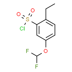 ChemSpider 2D Image | 5-(Difluoromethoxy)-2-ethylbenzenesulfonyl chloride | C9H9ClF2O3S