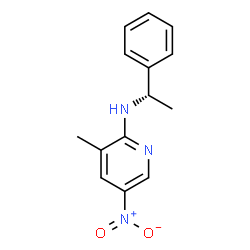 ChemSpider 2D Image | 3-Methyl-5-nitro-N-[(1S)-1-phenylethyl]-2-pyridinamine | C14H15N3O2