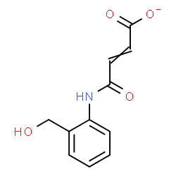 ChemSpider 2D Image | 4-{[2-(Hydroxymethyl)phenyl]amino}-4-oxo-2-butenoate | C11H10NO4
