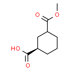 ChemSpider 2D Image | (1R)-3-(Methoxycarbonyl)cyclohexanecarboxylic acid | C9H14O4