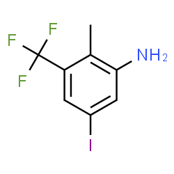 ChemSpider 2D Image | 5-Iodo-2-methyl-3-(trifluoromethyl)aniline | C8H7F3IN