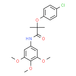 ChemSpider 2D Image | 2-(4-Chlorophenoxy)-2-methyl-N-(3,4,5-trimethoxyphenyl)propanamide | C19H22ClNO5