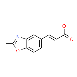 ChemSpider 2D Image | (2E)-3-(2-Iodo-1,3-benzoxazol-5-yl)acrylic acid | C10H6INO3