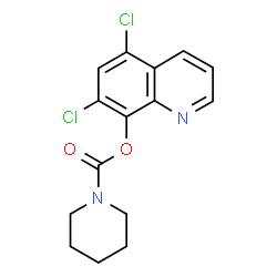 ChemSpider 2D Image | 5,7-Dichloro-8-quinolinyl 1-piperidinecarboxylate | C15H14Cl2N2O2