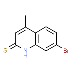 ChemSpider 2D Image | 7-Bromo-4-methyl-2(1H)-quinolinethione | C10H8BrNS