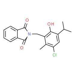 ChemSpider 2D Image | Isoindole-1,3-dione, 2-(3-chloro-6-hydroxy-5-isopropyl-2-methylbenzyl)- | C19H18ClNO3