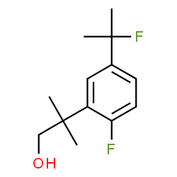 ChemSpider 2D Image | 2-[2-Fluoro-5-(2-fluoro-2-propanyl)phenyl]-2-methyl-1-propanol | C13H18F2O