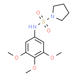 ChemSpider 2D Image | N-(3,4,5-Trimethoxyphenyl)-1-pyrrolidinesulfonamide | C13H20N2O5S