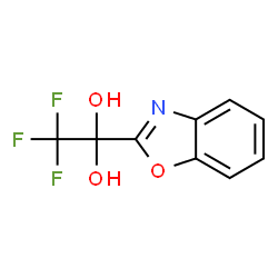 ChemSpider 2D Image | 1-(1,3-Benzoxazol-2-yl)-2,2,2-trifluoro-1,1-ethanediol | C9H6F3NO3