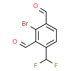 ChemSpider 2D Image | 2-Bromo-4-(difluoromethyl)isophthalaldehyde | C9H5BrF2O2