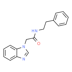 ChemSpider 2D Image | 2-(1H-Benzimidazol-1-yl)-N-(2-phenylethyl)acetamide | C17H17N3O