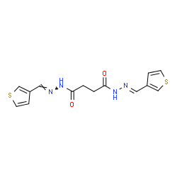 ChemSpider 2D Image | N'~1~,N'~4~-Bis[(E)-3-thienylmethylene]succinohydrazide | C14H14N4O2S2