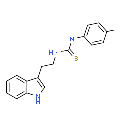 ChemSpider 2D Image | 1-(4-Fluorophenyl)-3-[2-(1H-indol-3-yl)ethyl]thiourea | C17H16FN3S