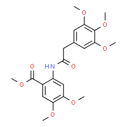 ChemSpider 2D Image | Methyl 4,5-dimethoxy-2-{[(3,4,5-trimethoxyphenyl)acetyl]amino}benzoate | C21H25NO8