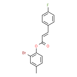 ChemSpider 2D Image | 2-Bromo-4-methylphenyl (2E)-3-(4-fluorophenyl)acrylate | C16H12BrFO2