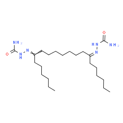 ChemSpider 2D Image | (2Z)-2-[(15E)-15-(Carbamoylhydrazono)-7-henicosanylidene]hydrazinecarboxamide | C23H46N6O2