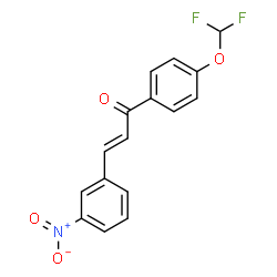 ChemSpider 2D Image | (2E)-1-[4-(Difluoromethoxy)phenyl]-3-(3-nitrophenyl)-2-propen-1-one | C16H11F2NO4