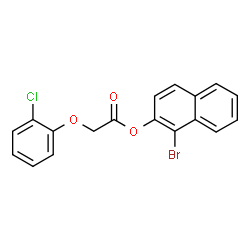 ChemSpider 2D Image | 1-Bromo-2-naphthyl (2-chlorophenoxy)acetate | C18H12BrClO3