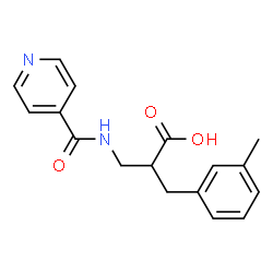 ChemSpider 2D Image | 3-(Isonicotinoylamino)-2-(3-methylbenzyl)propanoic acid | C17H18N2O3
