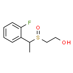 ChemSpider 2D Image | 2-{[1-(2-Fluorophenyl)ethyl]sulfinyl}ethanol | C10H13FO2S
